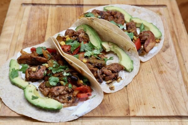 Taco fajita de res